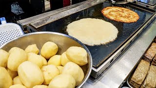 속초 중앙시장 감자전  Simple potato pancake korean Gamjajeon  korean street food [upl. by Noled482]