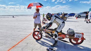 50cc Nitro Two Stroke Record Attempt Bonneville Speedweek 2024 [upl. by Aland809]