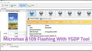 How To Flash Micromax A109  Micromax A109 Flashing With YGDP Tool [upl. by Mehcanem232]