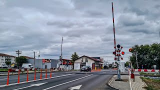 Noua trecere la nivel cu cale ferată  New level railroad crossing in  în Giroc [upl. by Begga]