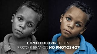 Como colorir fotos preto e branco no Photoshop [upl. by Ivor]