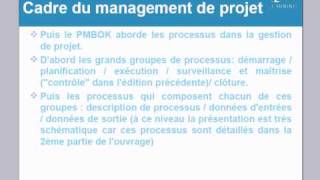 PMBok cadre du management de projet presentation partie 2 [upl. by Elbam583]