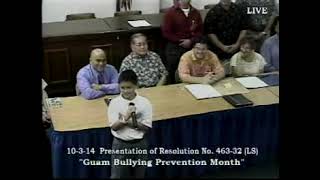 Resolution Presentation  Senator Rory J Respicio  October 3 2014 10am [upl. by Ariada]