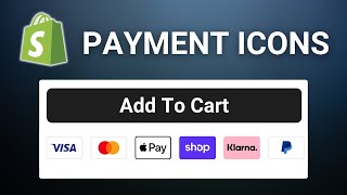 How To Add Payment Icons On The Shopify Product Page [upl. by Eilegna]