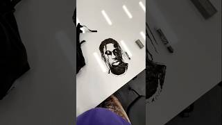 Drawing Travis Scott on school table travisscott fyp drawing [upl. by Einaoj]