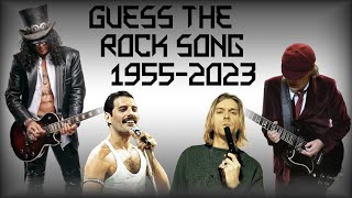 Guess the Rock Song FROM EACH YEAR 19552023  QUIZ [upl. by Nyladgam]