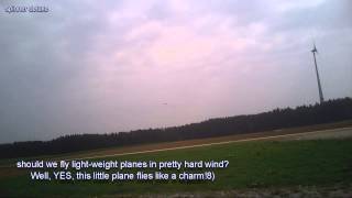 Robbe Fieseler Storch and Merlin Pilot 500 in pretty hard wind  one crashes [upl. by Adyl]