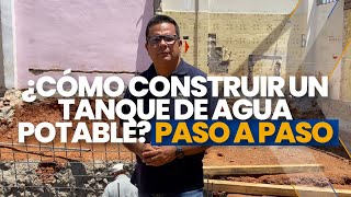 Guía de Construcción de un TANQUE DE AGUA POTABLE 💦 desde los Cimientos hasta el Acabado  Parte 1 [upl. by Llirrem]