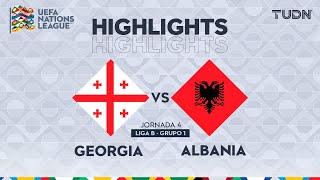 HIGHLIGHTS  Georgia vs Albania  UEFA Nations League 2024  TUDN [upl. by Rihat898]