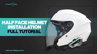 Half Face Helmet Bluetooth Intercom Installation  FreedConn Intercom  FULL TUTORIAL [upl. by Robert]