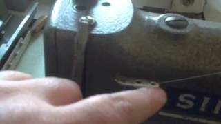 Threading a Singer Sewing Machine  Singer 491 Industrial Sewing Machine [upl. by Namruht700]