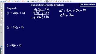 Expanding double brackets Edexcel GCSE Maths [upl. by Nochur757]