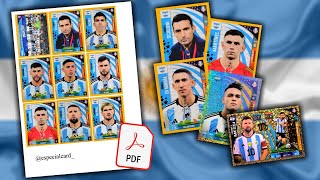 IMPRIMIR figuritas 3 reyes ARGENTINA COPA AMÉRICA 2024 By especialcard [upl. by Crissie]