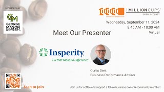 Insperity  Curtis Dent  Town Hall on HR amp Recruiting for 1MillionCups Fairfax [upl. by Calise]