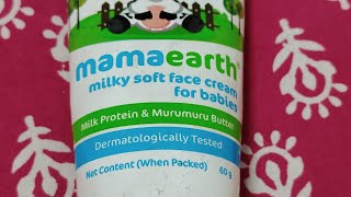 Mamaearth milky soft face cream for babies with milk protein amp Murumuru butter🧈babycream [upl. by Kerrie]