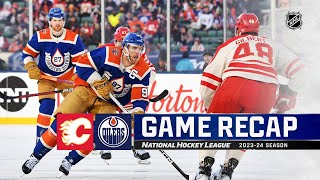 2023 Heritage Classic  Flames  Oilers 1029  NHL Highlights 2023 [upl. by Otrebireh]