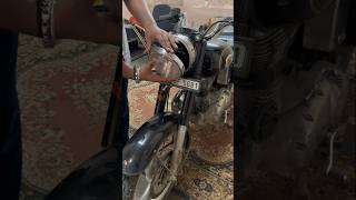 Royal Enfield Bullet Modified 💥  How To Install Flat Mirror In Bullet Headlight ✅ shorts [upl. by My]