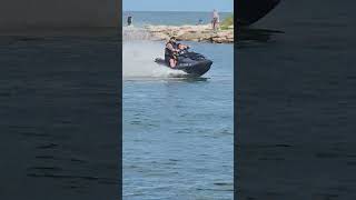 FAMILY JET SKI FUN AT THE JETTY – WHO CAN RIDE THE WAVES BEST [upl. by Tarrant900]