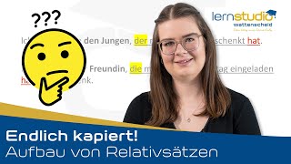 Aufbau von Relativsätzen  Endlich kapiert [upl. by Ajroj]