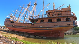 Maior Barco Temático do BRASIL é Lançado ao MAR  Galeão Santa Trindade [upl. by Olds]