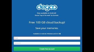 Degoo App  100GB Free Cloud Storage [upl. by Adnara]