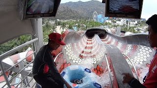 Dangerous Cobra Water Slide at Santorini Park Waterventures [upl. by Nimrac]