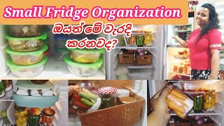 Fridge organization ideas💛🧡 ශීතකරණය නිවැරැදිව අසුරමු💛organize with me🧡fridge storage [upl. by Aztinad180]