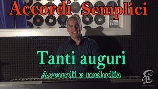 16 TANTI AUGURI Canzone per i compleanni  Tutorial Pianoforte  Accordi facili [upl. by Ffirahs171]