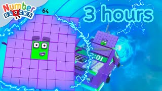 🌈Colourful Maths 🌈 3 hours of Numberblocks full episodes  Maths for Kids  Learn to Count [upl. by Anier]