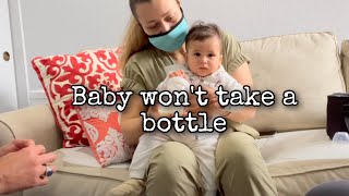 Baby wont take a bottle [upl. by Asenej]