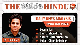 The Hindu Newspaper Analysis  22 Oct 2024  UPSC CSE [upl. by Aneehsor314]