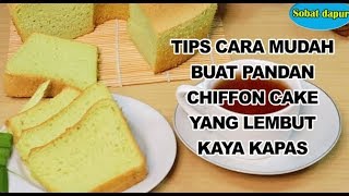 Cara buat pandan chiffon cake selembut kapas [upl. by Leugim546]