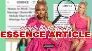 MELODY SHARI ESSENCE MAGAZINE ARTICLE [upl. by Bathilda]