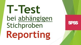 Gepaarten tTest berichten  SPSSOutput [upl. by Wilkison]