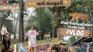 વાઘ સાથે સંતાકૂકડી😂  Chalo madhyapradesh  MP vlog Day05  rjtisha  travelvlog  forest [upl. by Ertha]