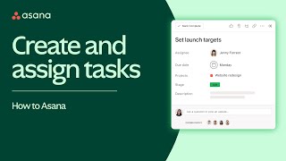 Asana Tasks How to create and assign tasks [upl. by Lune]