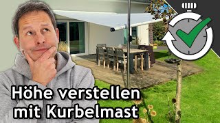 Aufrollbares SHADE Inox Wann sollte man einen Kurbelmast nutzen  Quick Tips ☀️ Pina [upl. by Alathia]