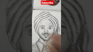 Bhagat Singh drawing shorts shortsfeed art drawing shortsart [upl. by Ahsoyem]