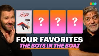 Four Favorites with George Clooney Callum Turner and Joel Edgerton of The Boys in The Boat [upl. by Nycila]