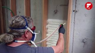 Wall insulation with FrothPak sprayfoam [upl. by Senskell]