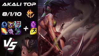 TOP Akali vs Malphite  EU Challenger Patch 1423 [upl. by Nena]