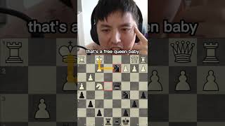 QUEEN FORK 3000 ELO😎😎😎 magnuscarlsen hikaru chess [upl. by Nim]