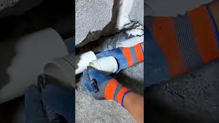 Drainage repair construction method😲 drainagesystem hydrojetting plumbing repair [upl. by Akinuahs478]