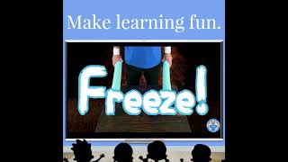 Back to School Kids Freeze Dance Consonant Blends Game [upl. by Merkle]