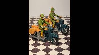 Diecast motorcycle slideshow part 3 Britains deetail 132 motorcycles 1970s1980s toy soldiers [upl. by Anrim]