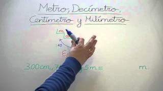 Relaciones entre metro decímetro centímetro y milímetro m dm cm mm [upl. by Narib]