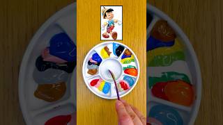 Pinocchio mixing color pinocchio colormixing tiktok satisfying oddlysatisfying shorts asmr [upl. by Ruddie]