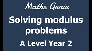 Solving modulus problems [upl. by Reiche964]