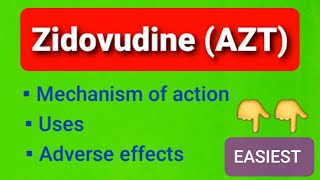 Zidovudine drug MOAUses Side effects [upl. by Lajes]