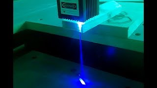 Testing 55 W 450 nm Blue Laser FixedFocus [upl. by Walford976]